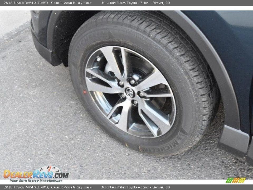 2018 Toyota RAV4 XLE AWD Galactic Aqua Mica / Black Photo #33