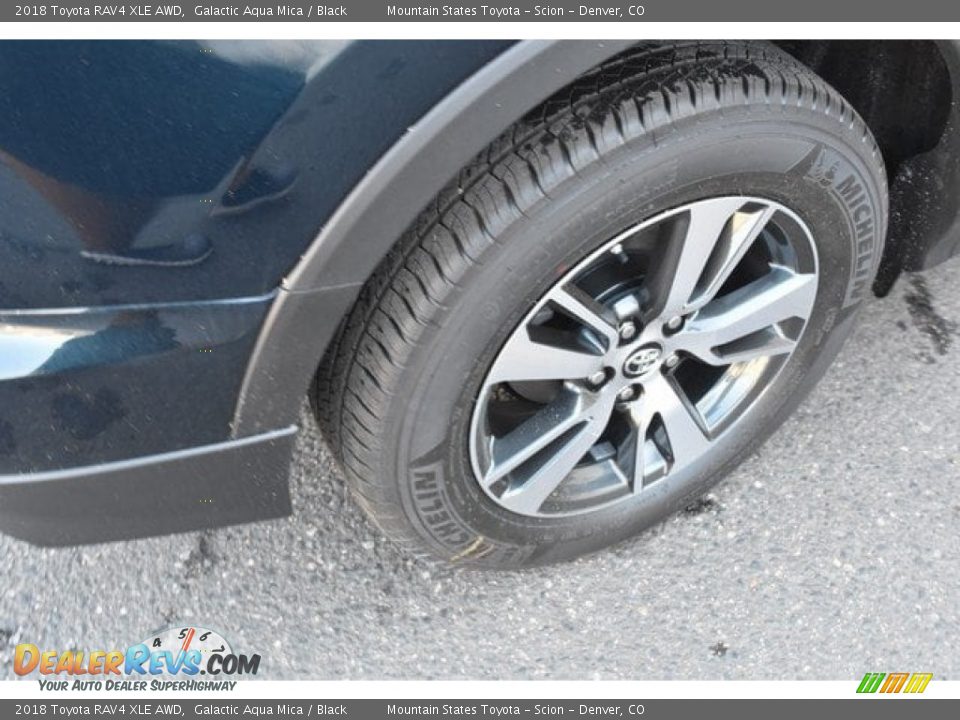 2018 Toyota RAV4 XLE AWD Galactic Aqua Mica / Black Photo #35