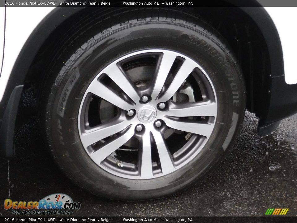 2016 Honda Pilot EX-L AWD White Diamond Pearl / Beige Photo #3