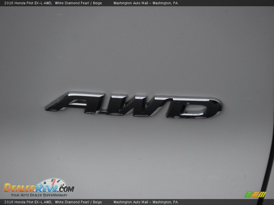 2016 Honda Pilot EX-L AWD White Diamond Pearl / Beige Photo #10