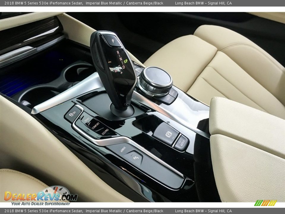 2018 BMW 5 Series 530e iPerfomance Sedan Imperial Blue Metallic / Canberra Beige/Black Photo #7