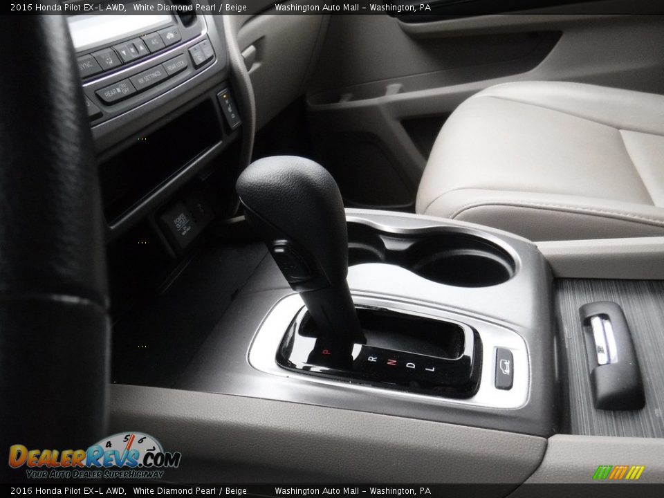2016 Honda Pilot EX-L AWD White Diamond Pearl / Beige Photo #17
