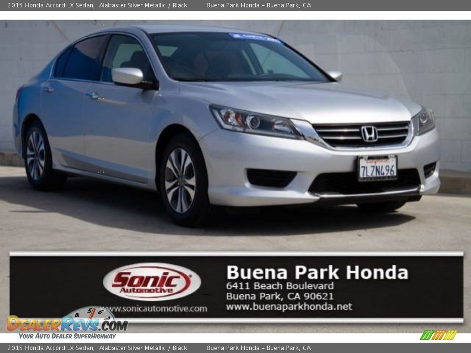 2015 Honda Accord LX Sedan Alabaster Silver Metallic / Black Photo #1