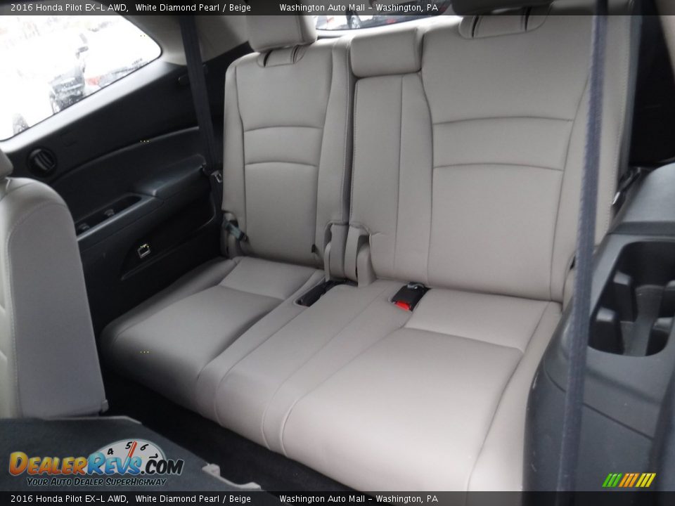 2016 Honda Pilot EX-L AWD White Diamond Pearl / Beige Photo #25