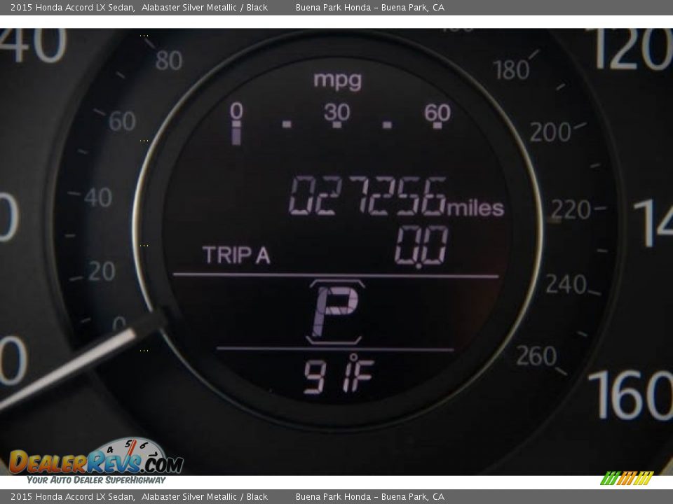 2015 Honda Accord LX Sedan Alabaster Silver Metallic / Black Photo #6