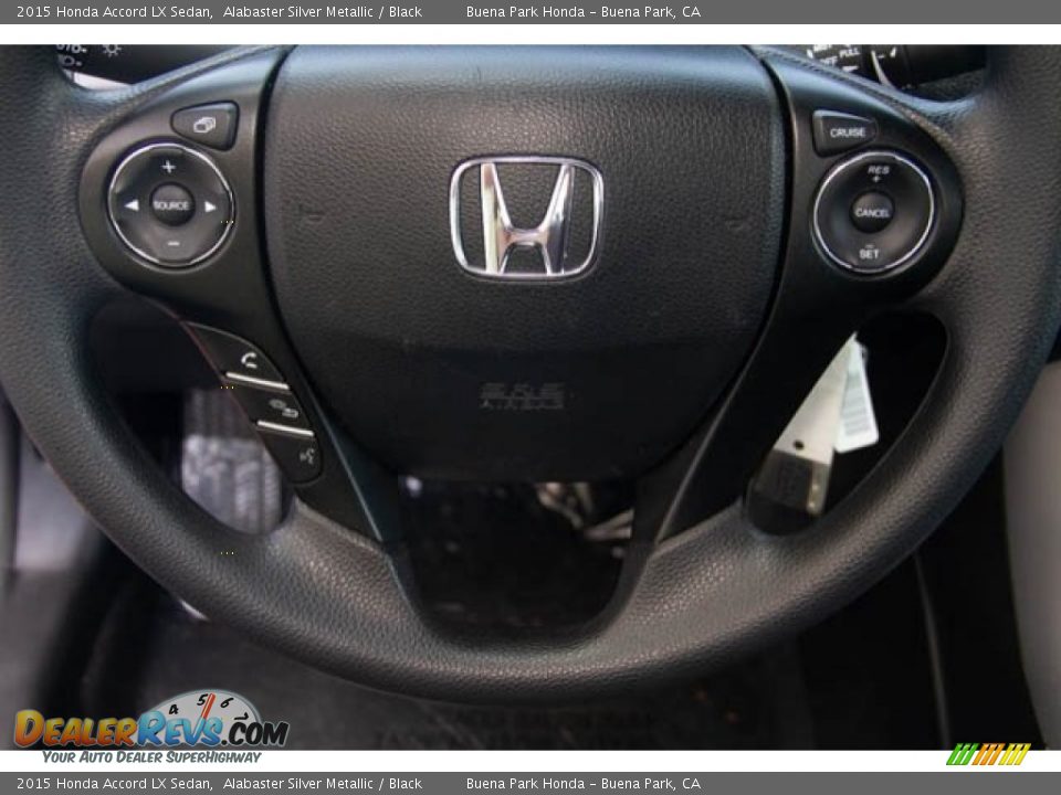 2015 Honda Accord LX Sedan Alabaster Silver Metallic / Black Photo #14