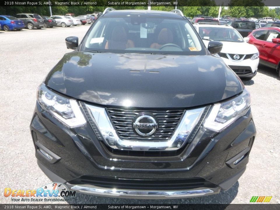 2018 Nissan Rogue SL AWD Magnetic Black / Almond Photo #9
