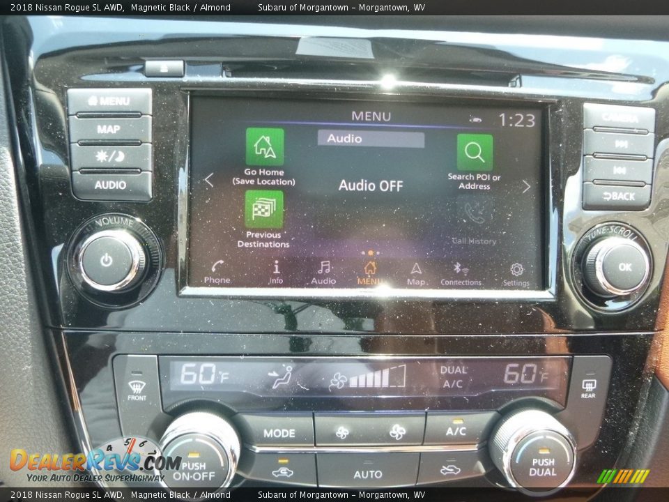 2018 Nissan Rogue SL AWD Magnetic Black / Almond Photo #18