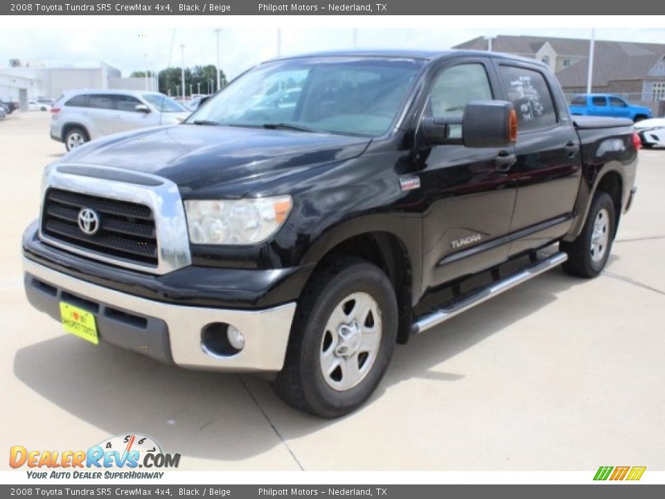 2008 Toyota Tundra SR5 CrewMax 4x4 Black / Beige Photo #3