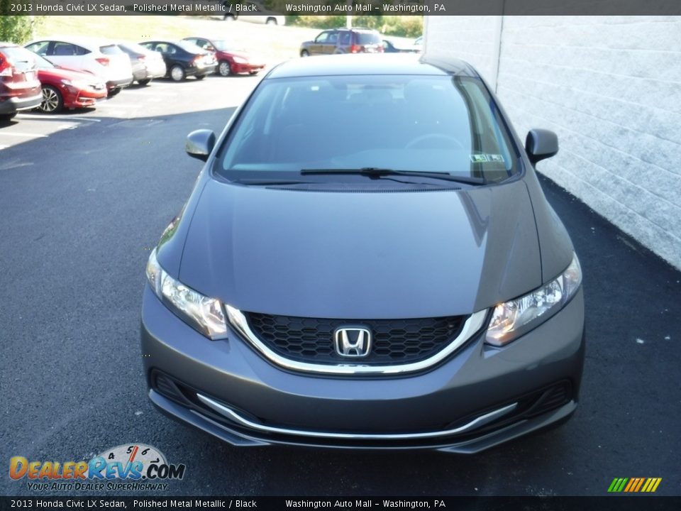 2013 Honda Civic LX Sedan Polished Metal Metallic / Black Photo #3