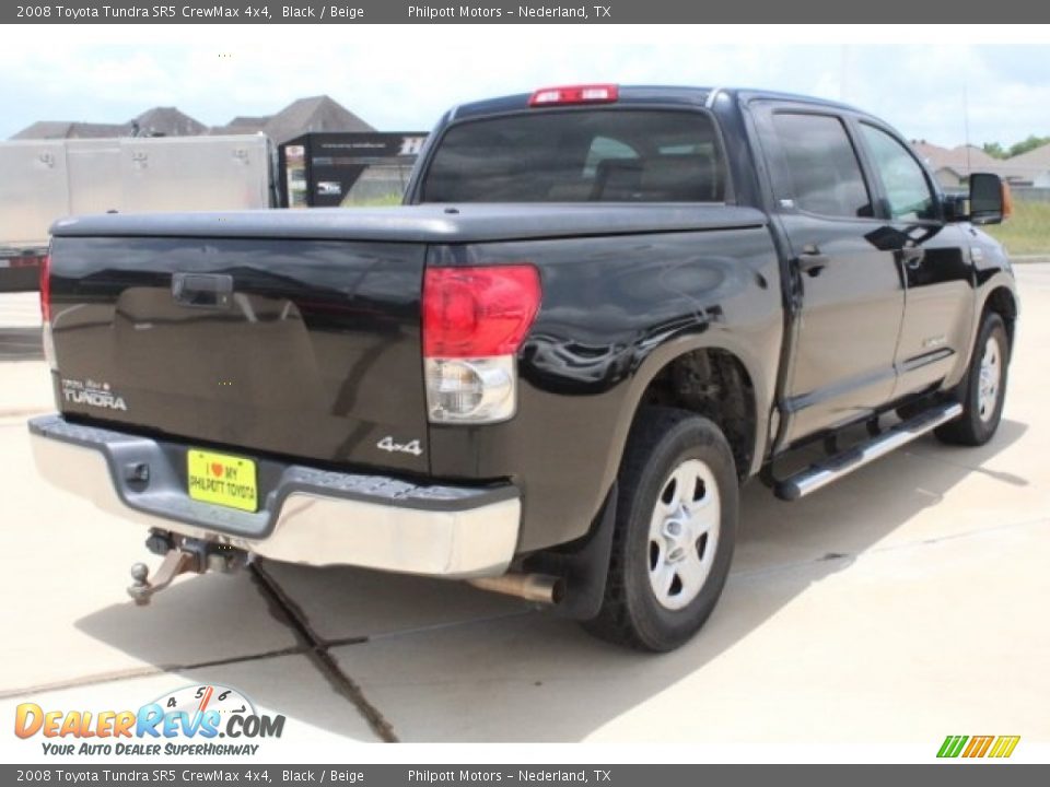 2008 Toyota Tundra SR5 CrewMax 4x4 Black / Beige Photo #8