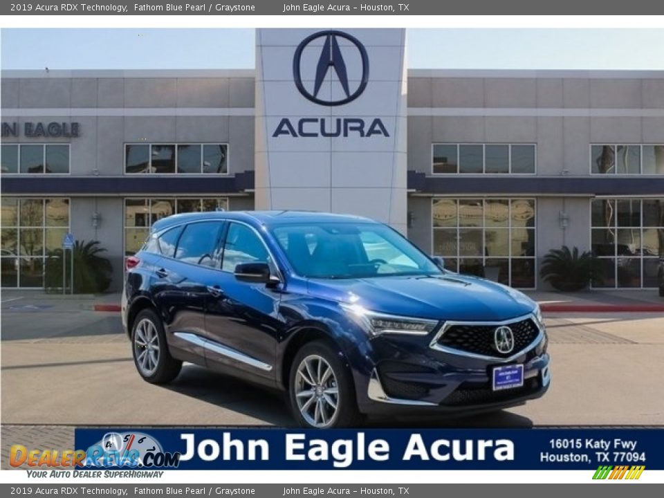 2019 Acura RDX Technology Fathom Blue Pearl / Graystone Photo #1