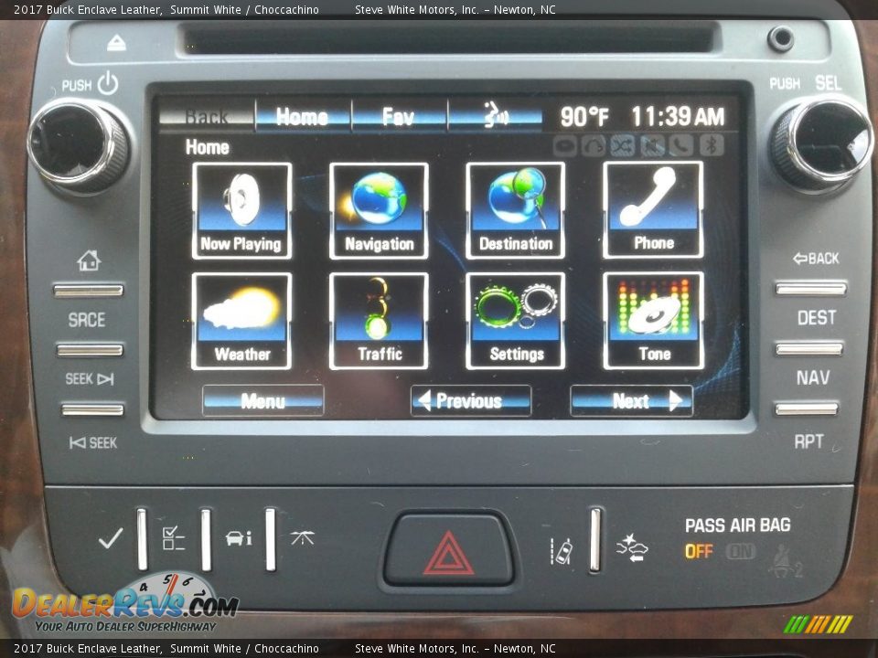 2017 Buick Enclave Leather Summit White / Choccachino Photo #28