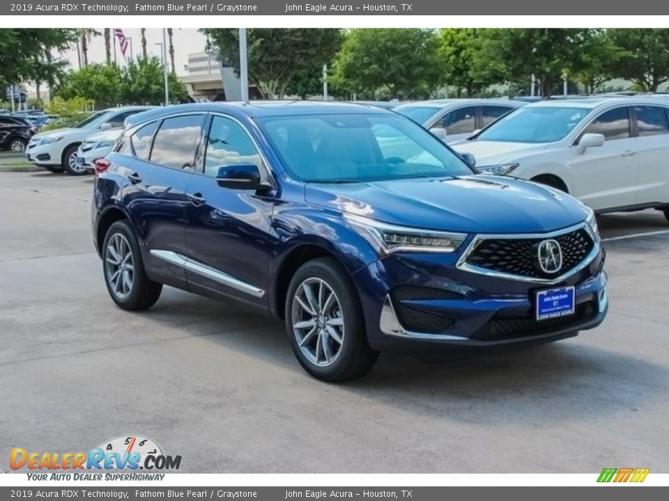 2019 Acura RDX Technology Fathom Blue Pearl / Graystone Photo #9