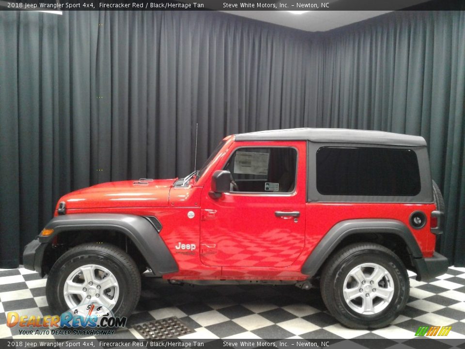 2018 Jeep Wrangler Sport 4x4 Firecracker Red / Black/Heritage Tan Photo #1