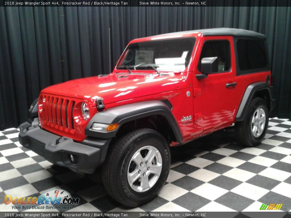 2018 Jeep Wrangler Sport 4x4 Firecracker Red / Black/Heritage Tan Photo #2
