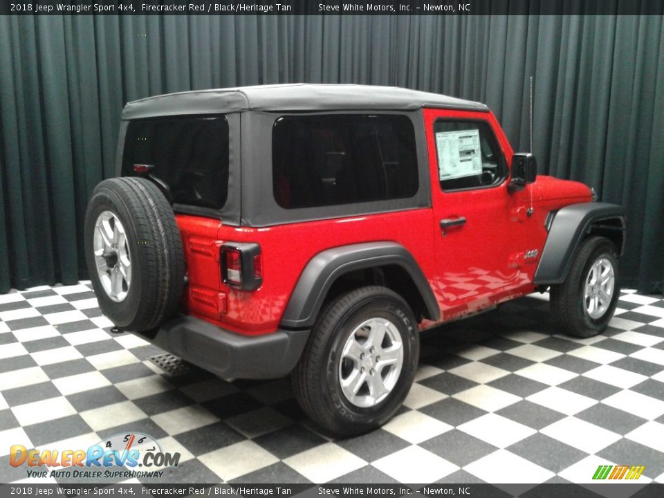 2018 Jeep Wrangler Sport 4x4 Firecracker Red / Black/Heritage Tan Photo #6