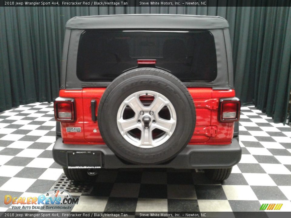 2018 Jeep Wrangler Sport 4x4 Firecracker Red / Black/Heritage Tan Photo #7