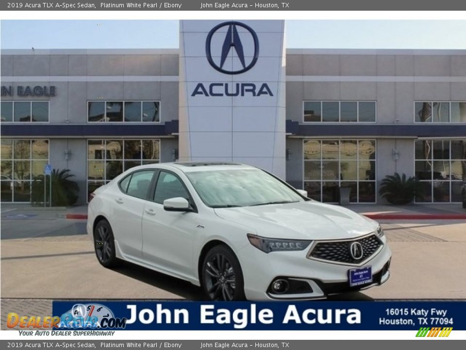 2019 Acura TLX A-Spec Sedan Platinum White Pearl / Ebony Photo #1