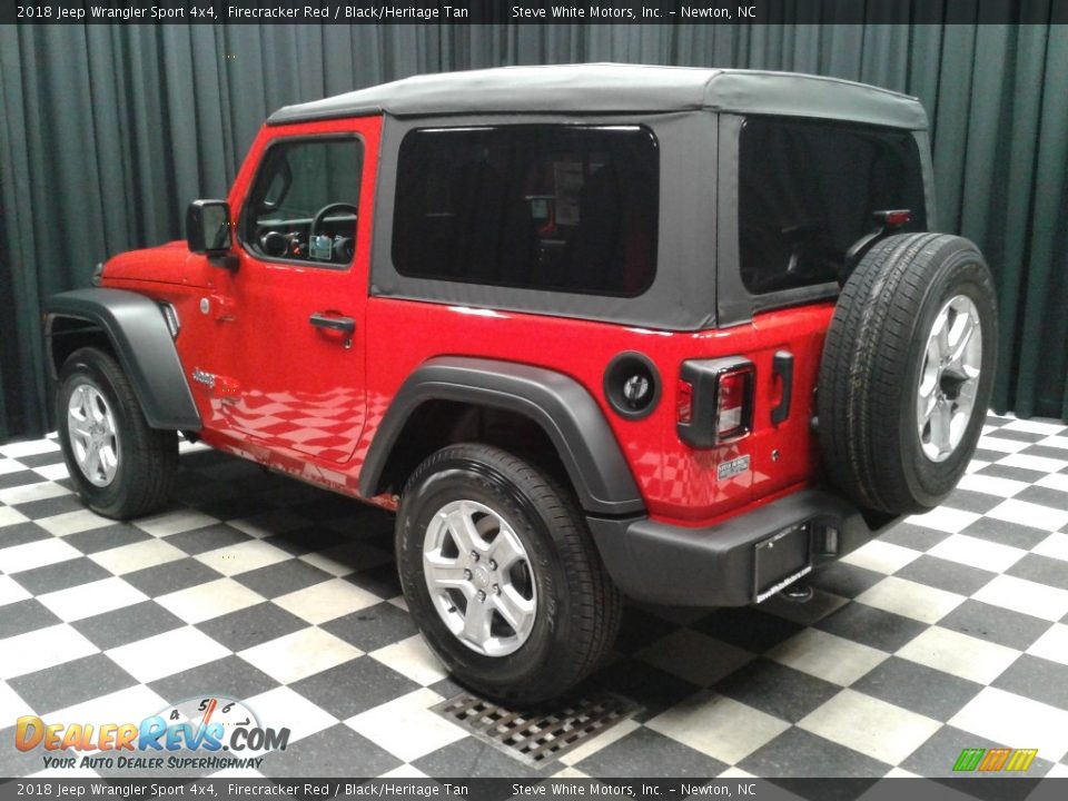 2018 Jeep Wrangler Sport 4x4 Firecracker Red / Black/Heritage Tan Photo #8
