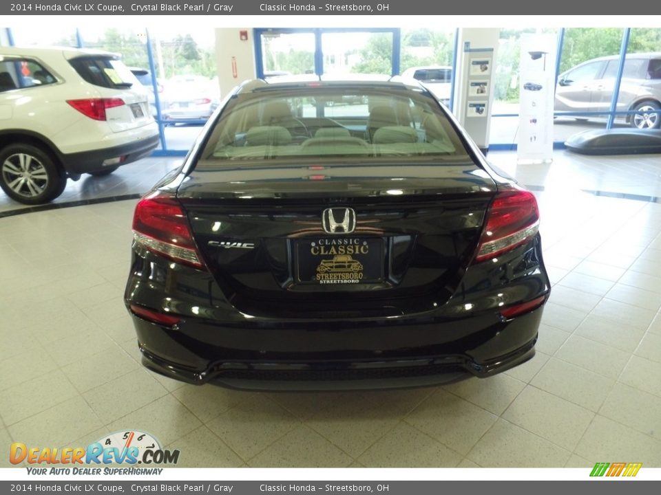 2014 Honda Civic LX Coupe Crystal Black Pearl / Gray Photo #8