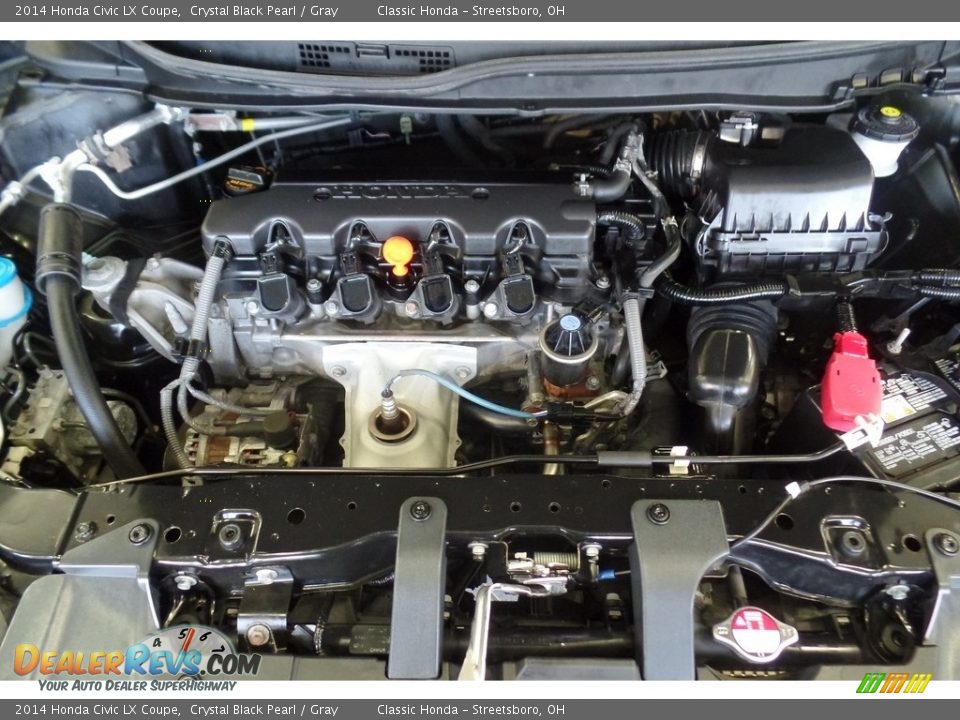 2014 Honda Civic LX Coupe Crystal Black Pearl / Gray Photo #12