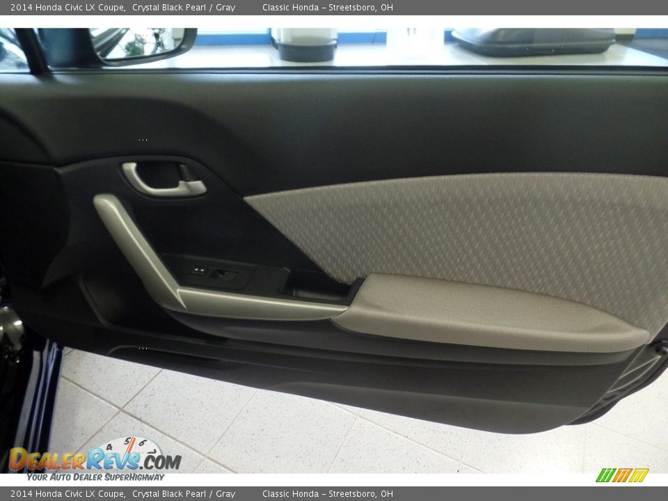 2014 Honda Civic LX Coupe Crystal Black Pearl / Gray Photo #13