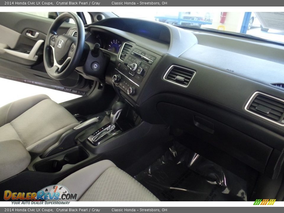2014 Honda Civic LX Coupe Crystal Black Pearl / Gray Photo #14