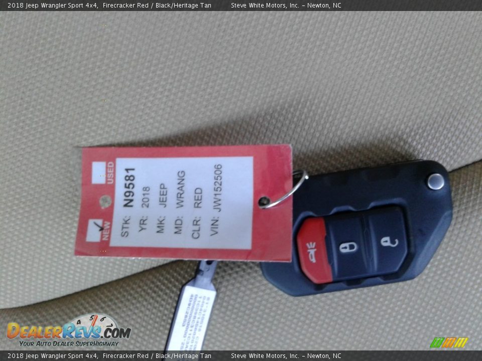 2018 Jeep Wrangler Sport 4x4 Firecracker Red / Black/Heritage Tan Photo #27