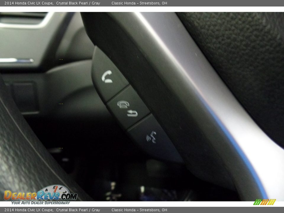 2014 Honda Civic LX Coupe Crystal Black Pearl / Gray Photo #24