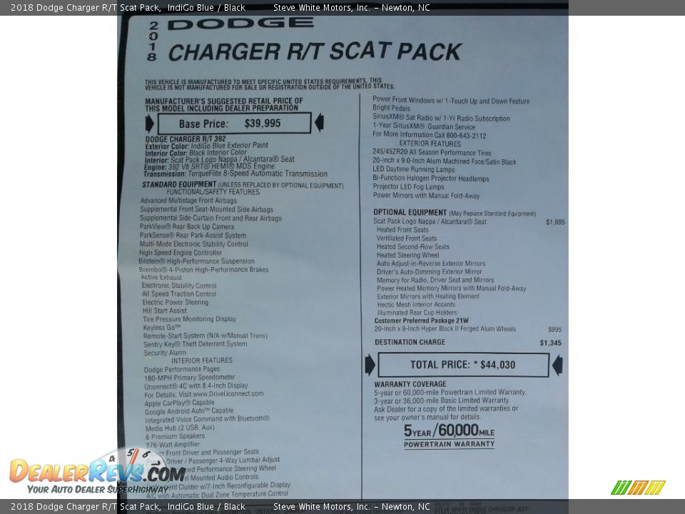 2018 Dodge Charger R/T Scat Pack IndiGo Blue / Black Photo #34