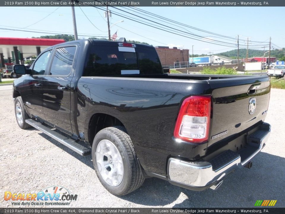 2019 Ram 1500 Big Horn Crew Cab 4x4 Diamond Black Crystal Pearl / Black Photo #3