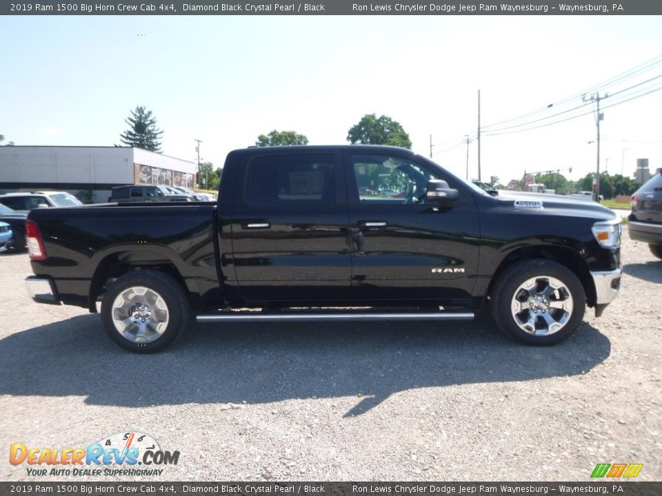 2019 Ram 1500 Big Horn Crew Cab 4x4 Diamond Black Crystal Pearl / Black Photo #6