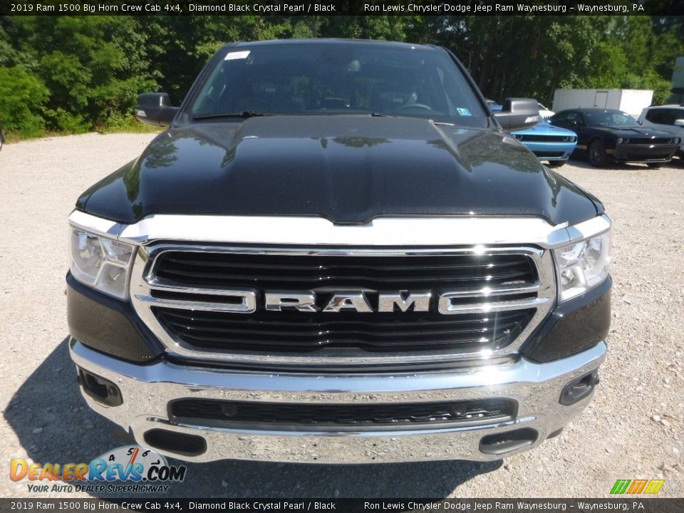 2019 Ram 1500 Big Horn Crew Cab 4x4 Diamond Black Crystal Pearl / Black Photo #8