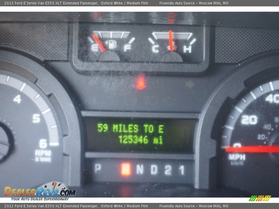 2013 Ford E Series Van E350 XLT Extended Passenger Oxford White / Medium Flint Photo #15