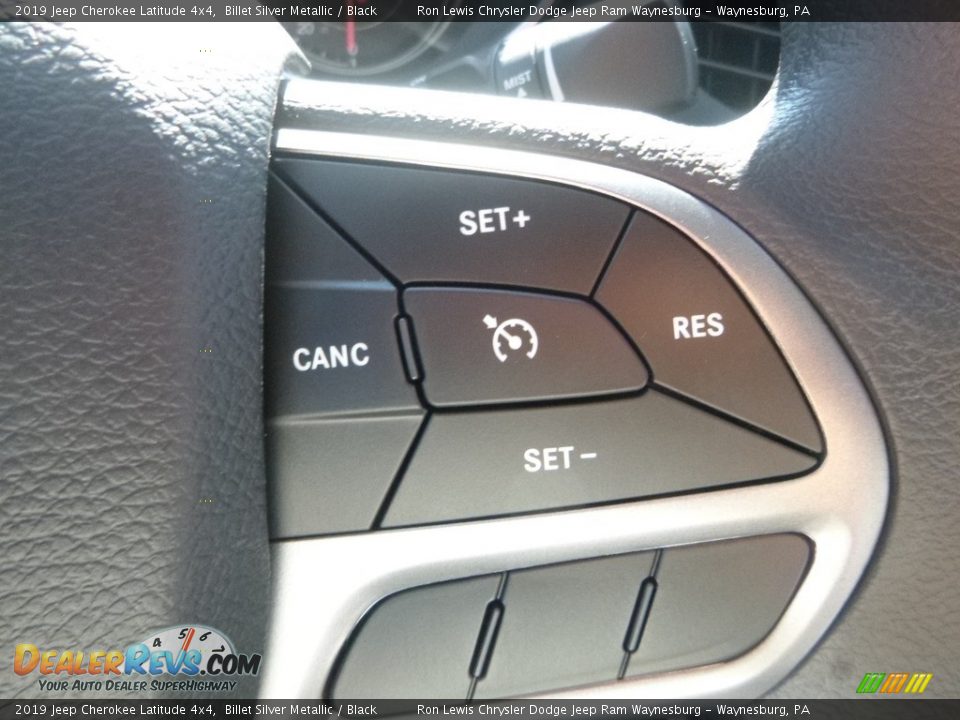 2019 Jeep Cherokee Latitude 4x4 Billet Silver Metallic / Black Photo #21