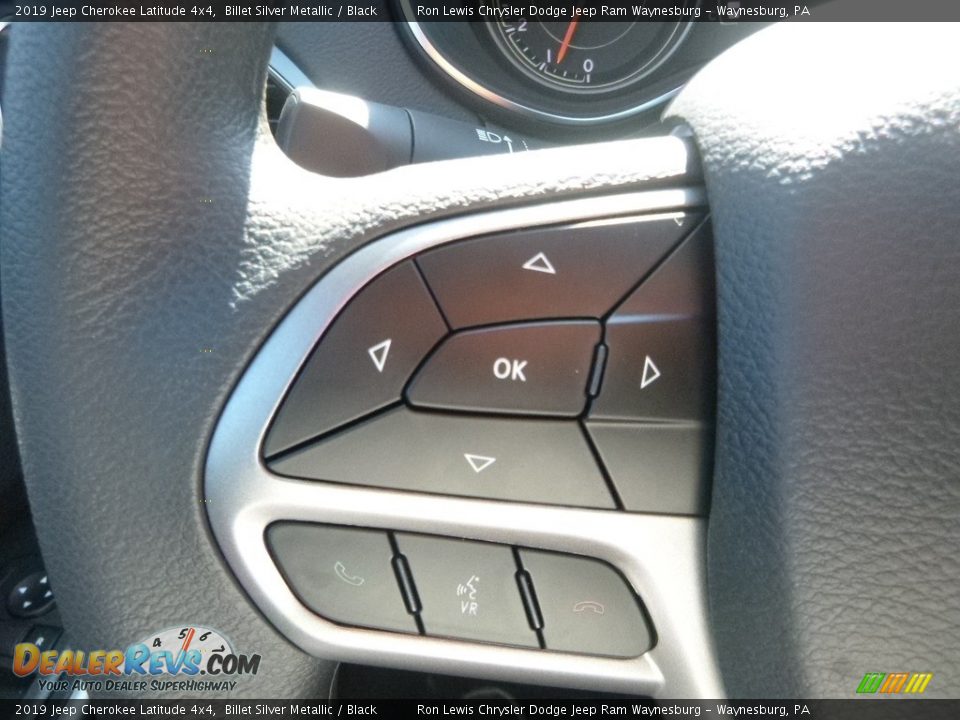2019 Jeep Cherokee Latitude 4x4 Billet Silver Metallic / Black Photo #22