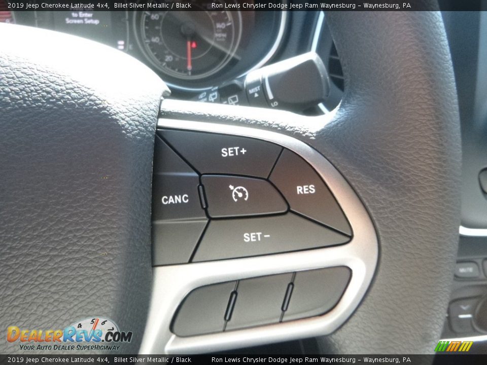 2019 Jeep Cherokee Latitude 4x4 Billet Silver Metallic / Black Photo #24