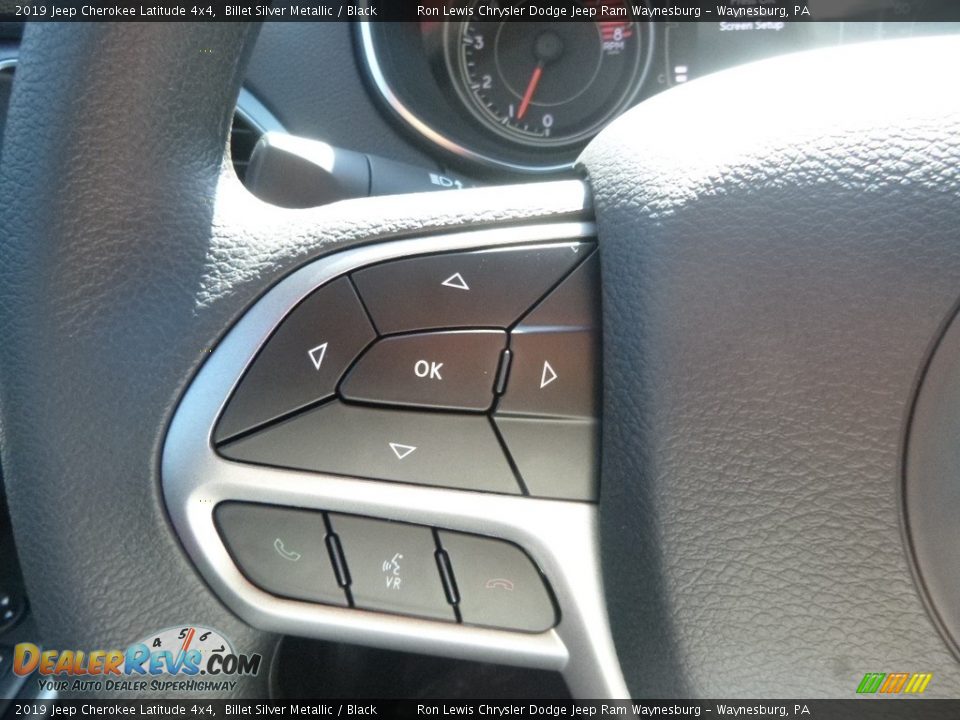 2019 Jeep Cherokee Latitude 4x4 Billet Silver Metallic / Black Photo #25