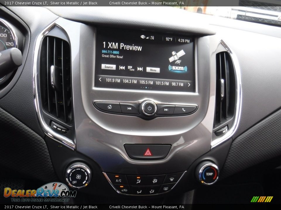 2017 Chevrolet Cruze LT Silver Ice Metallic / Jet Black Photo #18