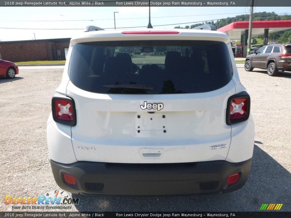 2018 Jeep Renegade Latitude 4x4 Alpine White / Black Photo #4