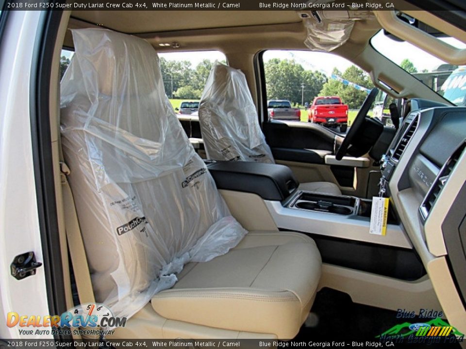 2018 Ford F250 Super Duty Lariat Crew Cab 4x4 White Platinum Metallic / Camel Photo #11