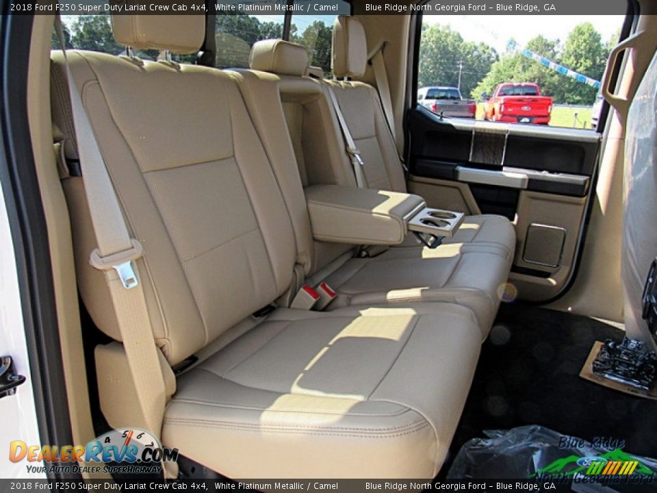 2018 Ford F250 Super Duty Lariat Crew Cab 4x4 White Platinum Metallic / Camel Photo #12