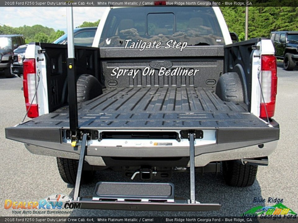 2018 Ford F250 Super Duty Lariat Crew Cab 4x4 White Platinum Metallic / Camel Photo #13