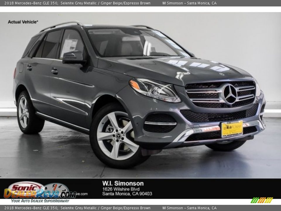 2018 Mercedes-Benz GLE 350 Selenite Grey Metallic / Ginger Beige/Espresso Brown Photo #1