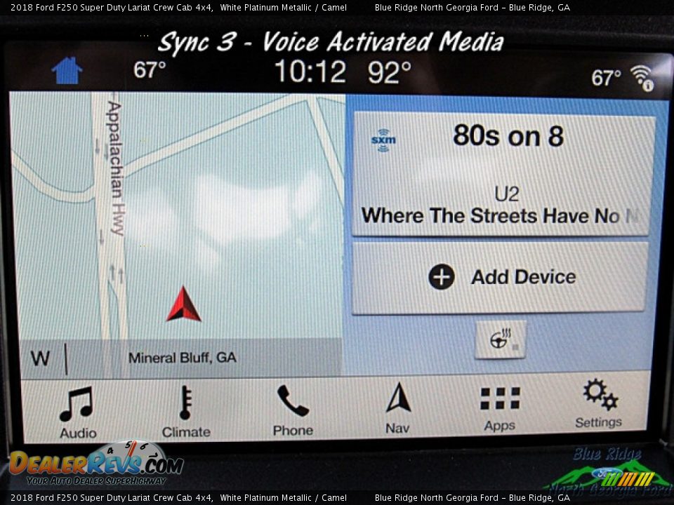 2018 Ford F250 Super Duty Lariat Crew Cab 4x4 White Platinum Metallic / Camel Photo #19