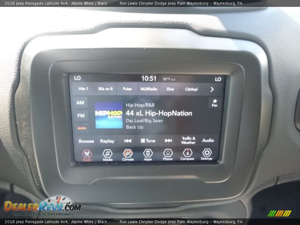 2018 Jeep Renegade Latitude 4x4 Alpine White / Black Photo #16