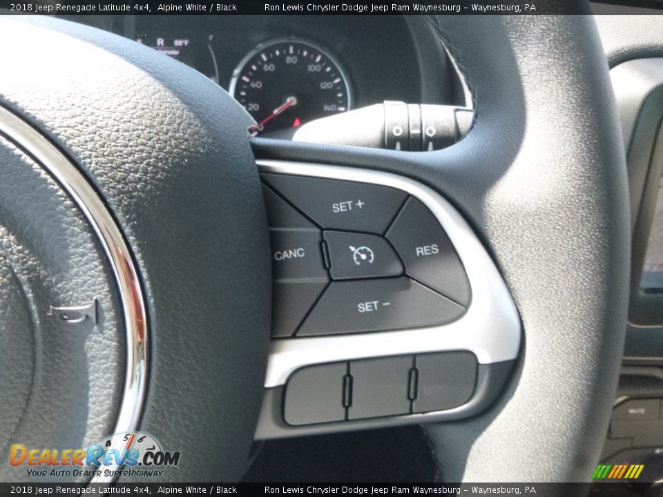 2018 Jeep Renegade Latitude 4x4 Alpine White / Black Photo #18