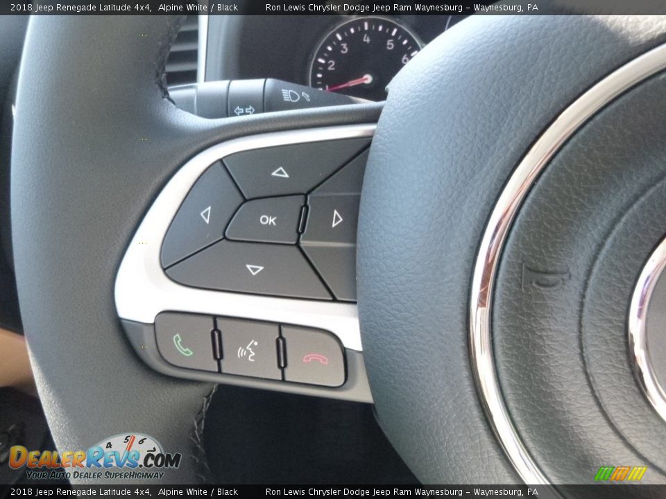2018 Jeep Renegade Latitude 4x4 Alpine White / Black Photo #19