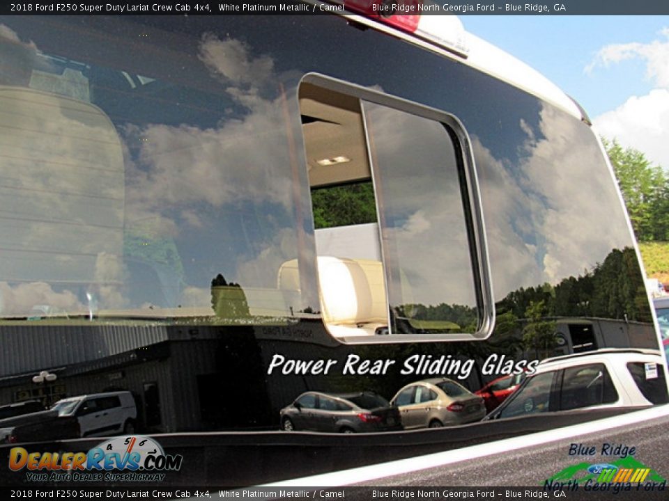 2018 Ford F250 Super Duty Lariat Crew Cab 4x4 White Platinum Metallic / Camel Photo #27
